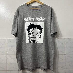 Betty Boop Women’s Gray T-Shirt Official Merch Licensed Cartoon Retro Flapper XL